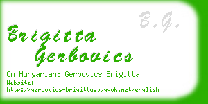 brigitta gerbovics business card